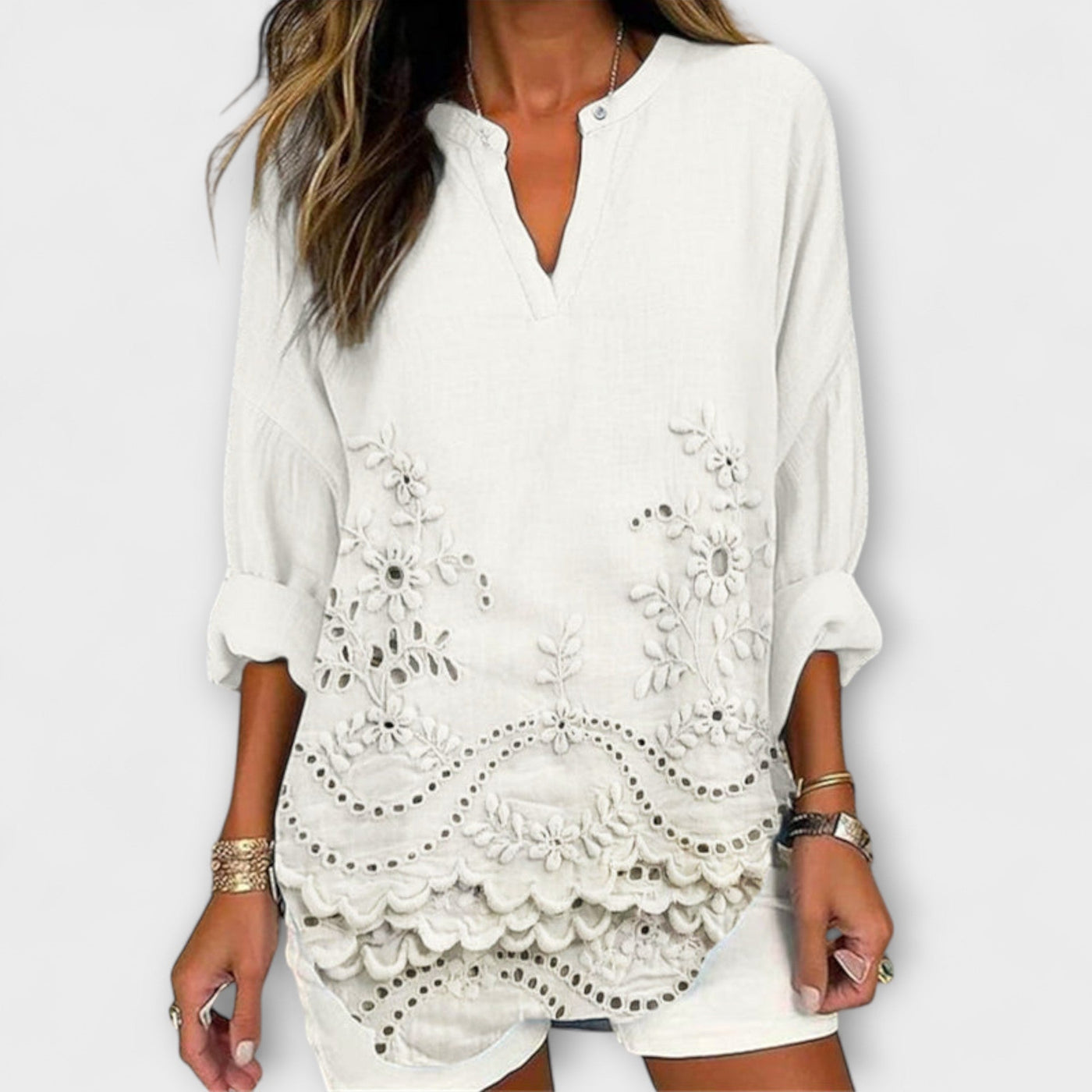 Adelaide | Embroidered Lace Blouse