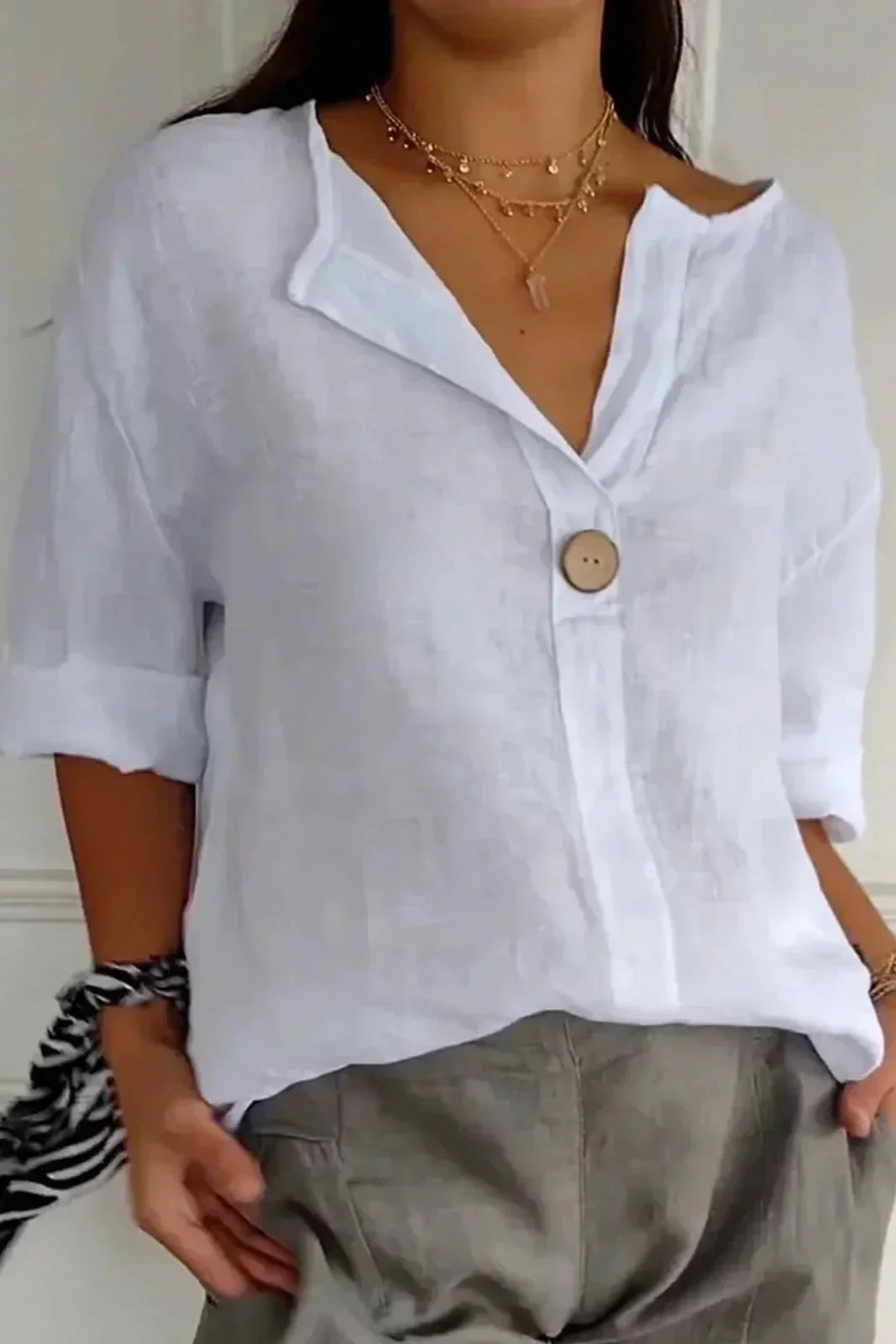 Brooklyn | Minimalist Button Blouse