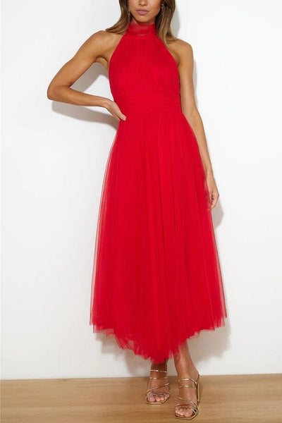 Mia | Flowing Halter Dress