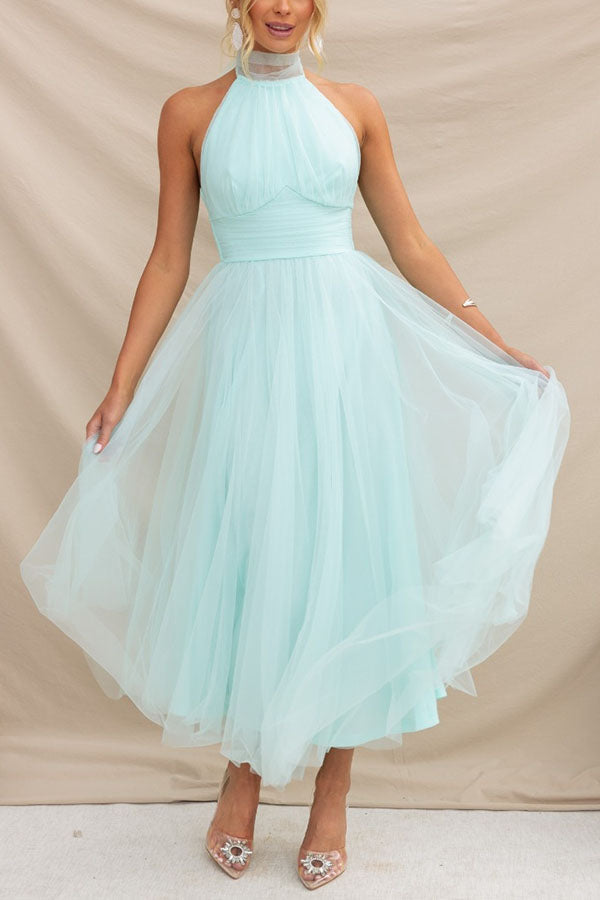 Mia | Flowing Halter Dress