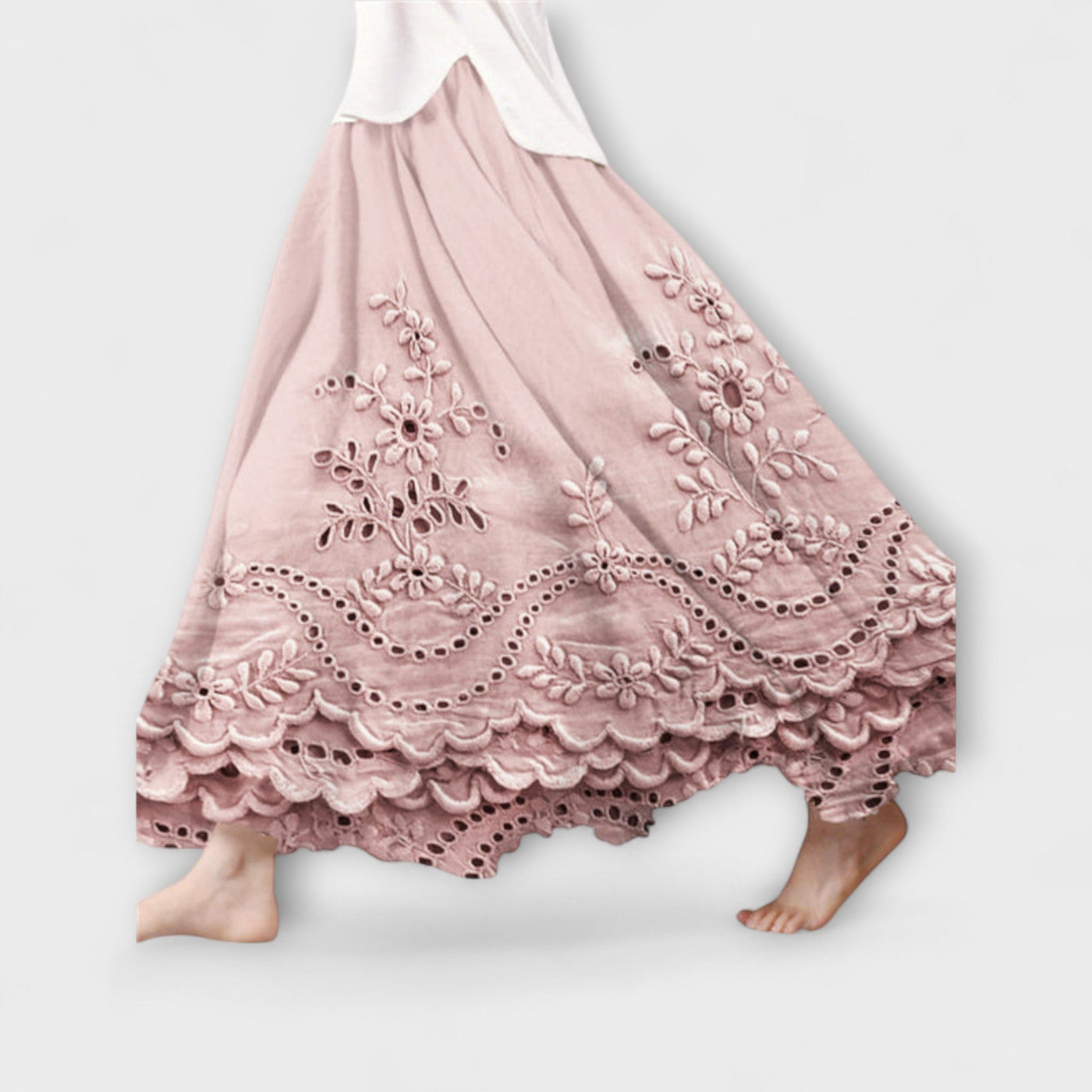 Billie | Embroidered Lace Maxi Skirt