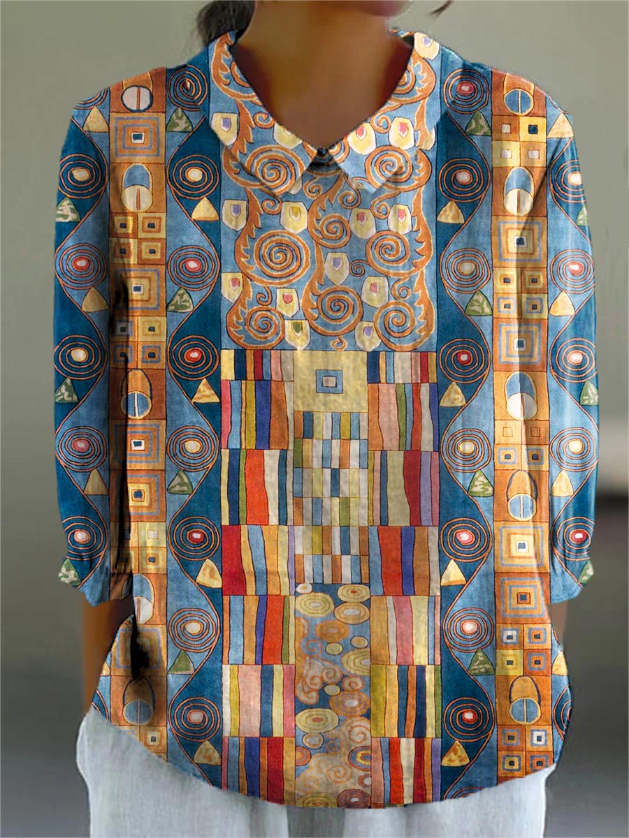Janice | Abstract Art Blouse