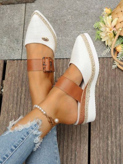 Natalie | Buckle Platform Mule