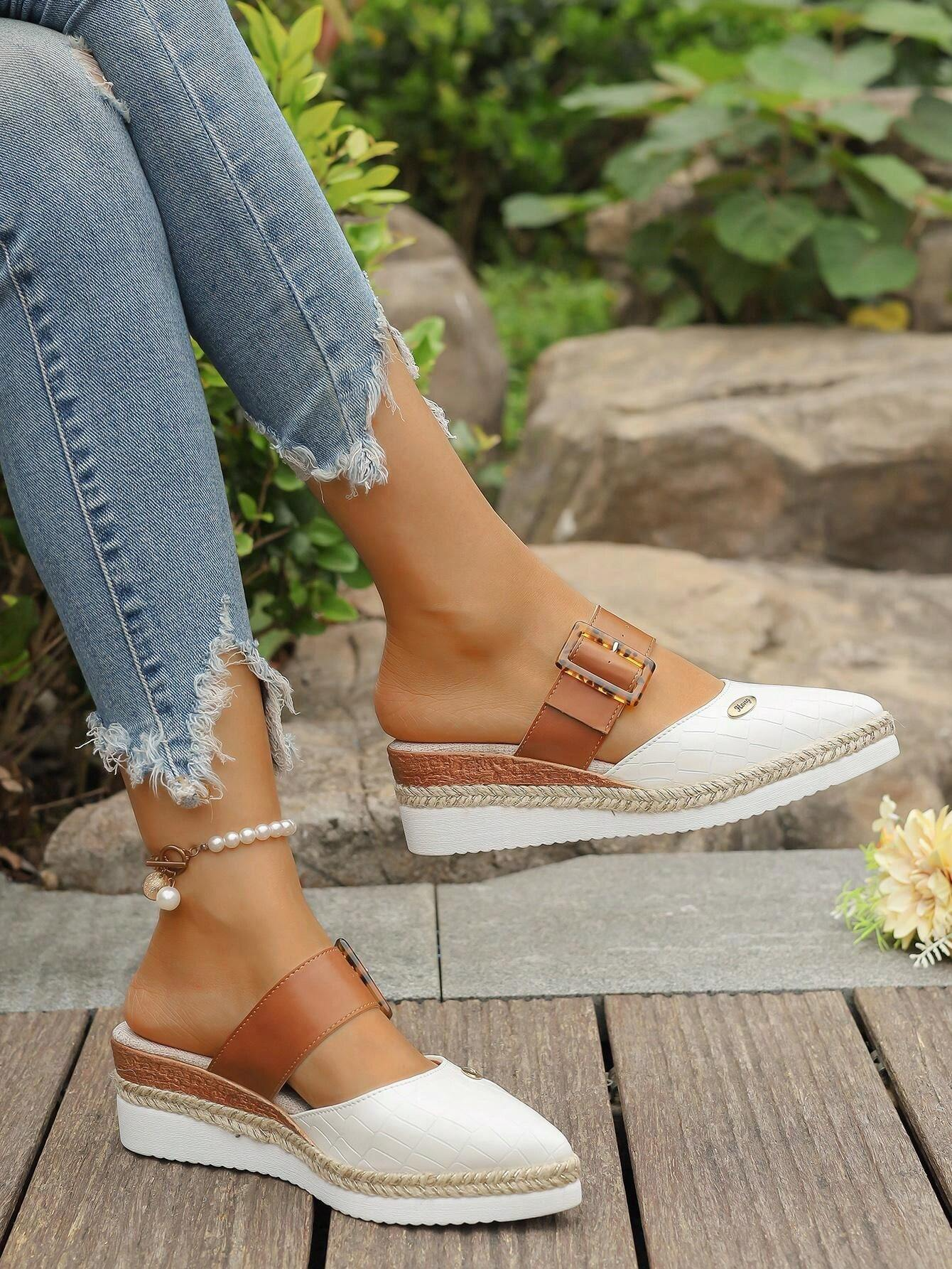 Natalie | Buckle Platform Mule