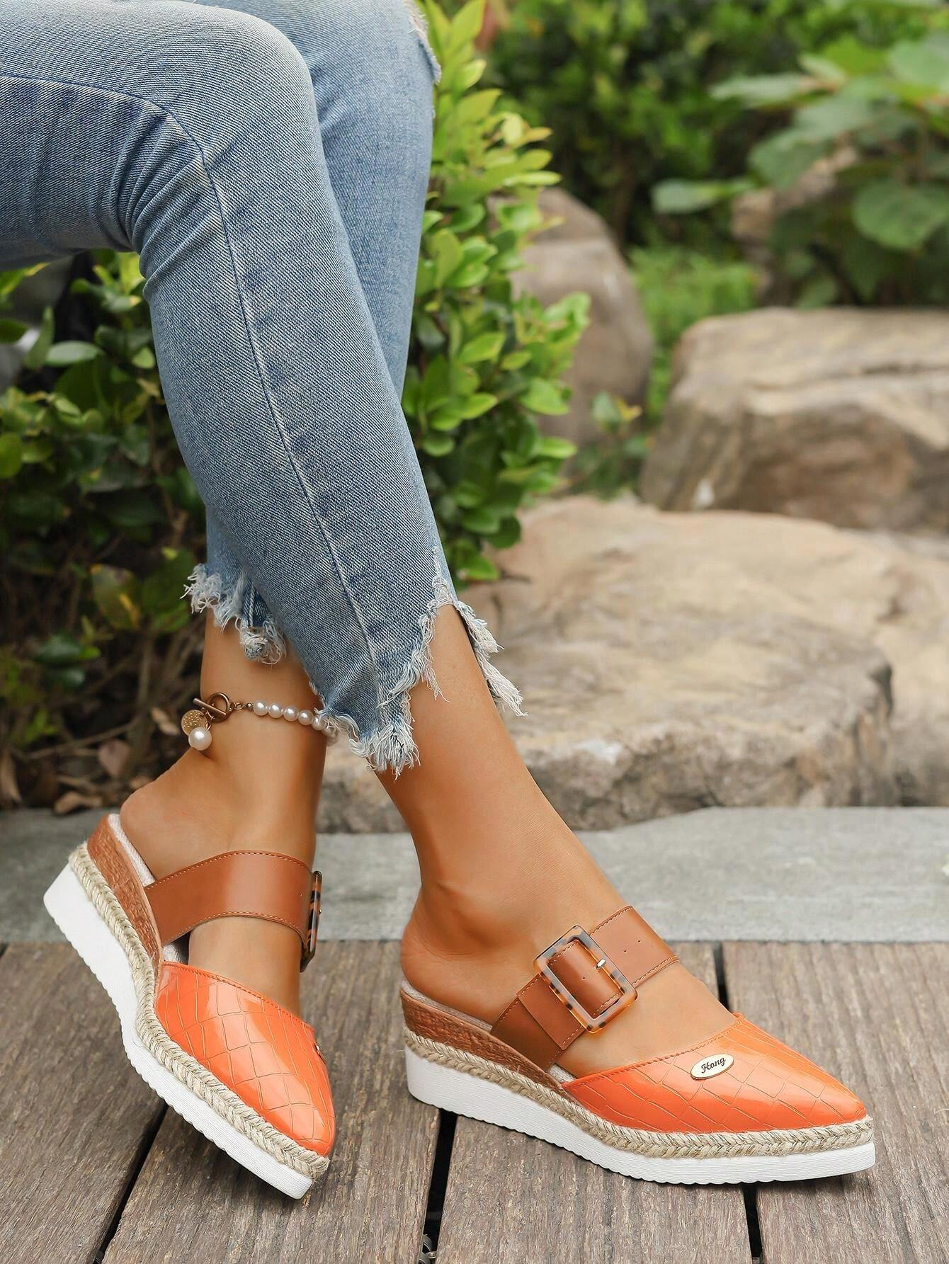 Natalie | Buckle Platform Mule
