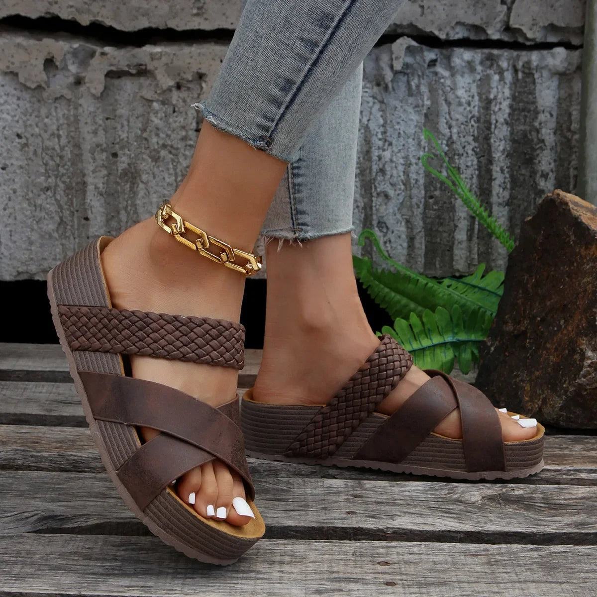 Melody | Braided Platform Sandal