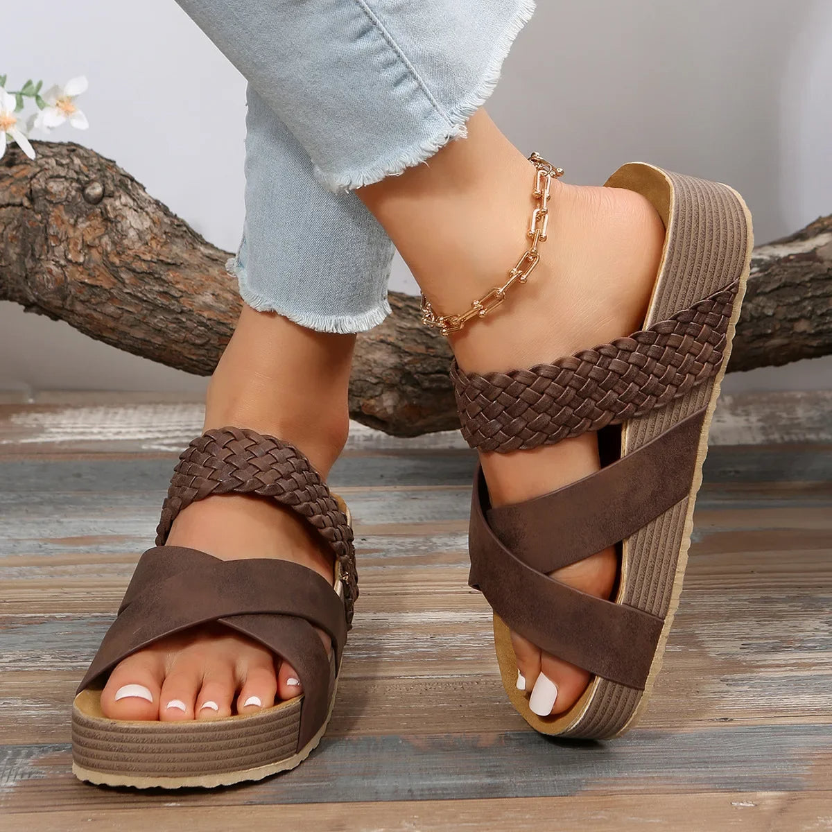 Melody | Braided Platform Sandal