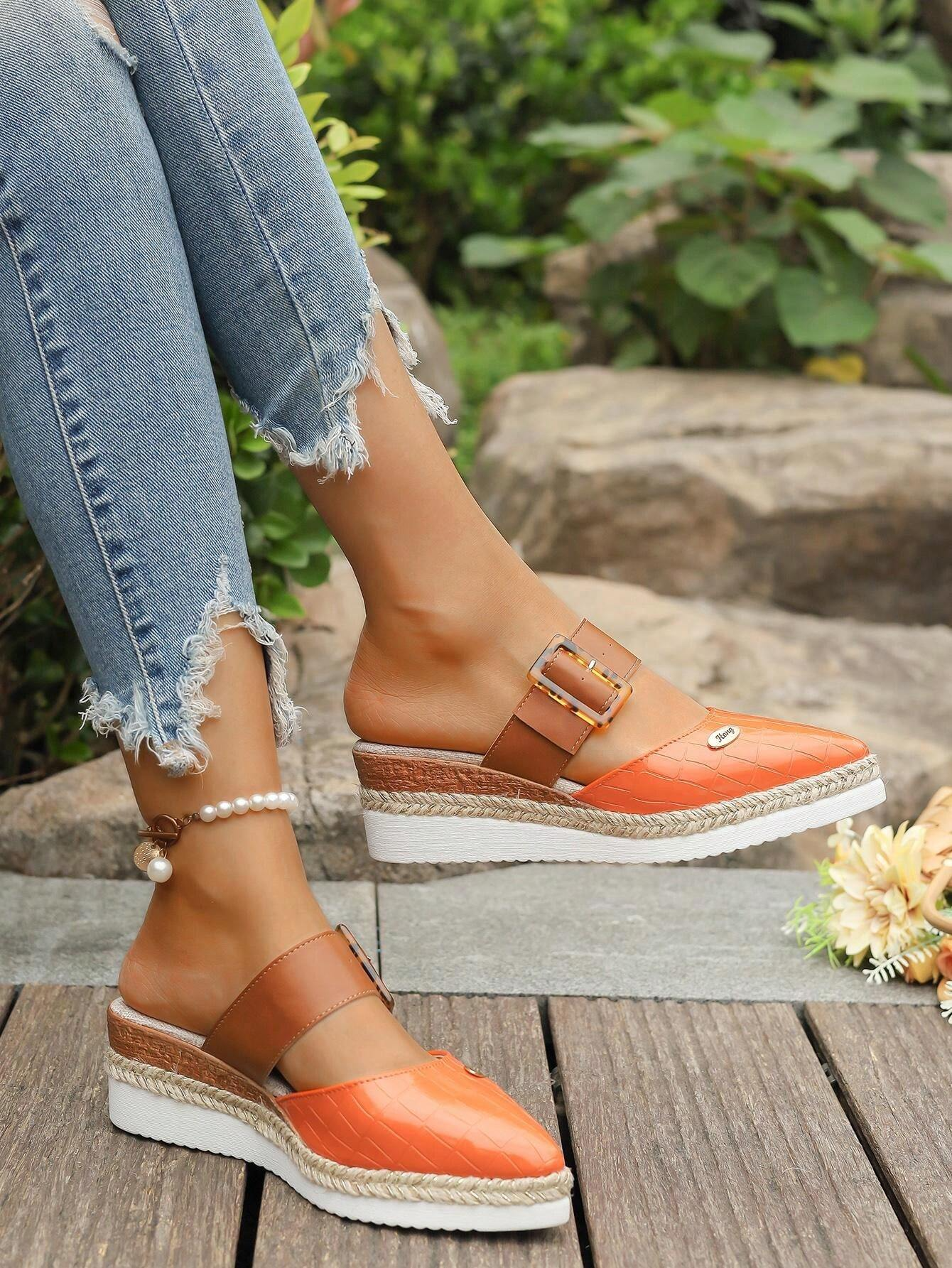 Natalie | Buckle Platform Mule