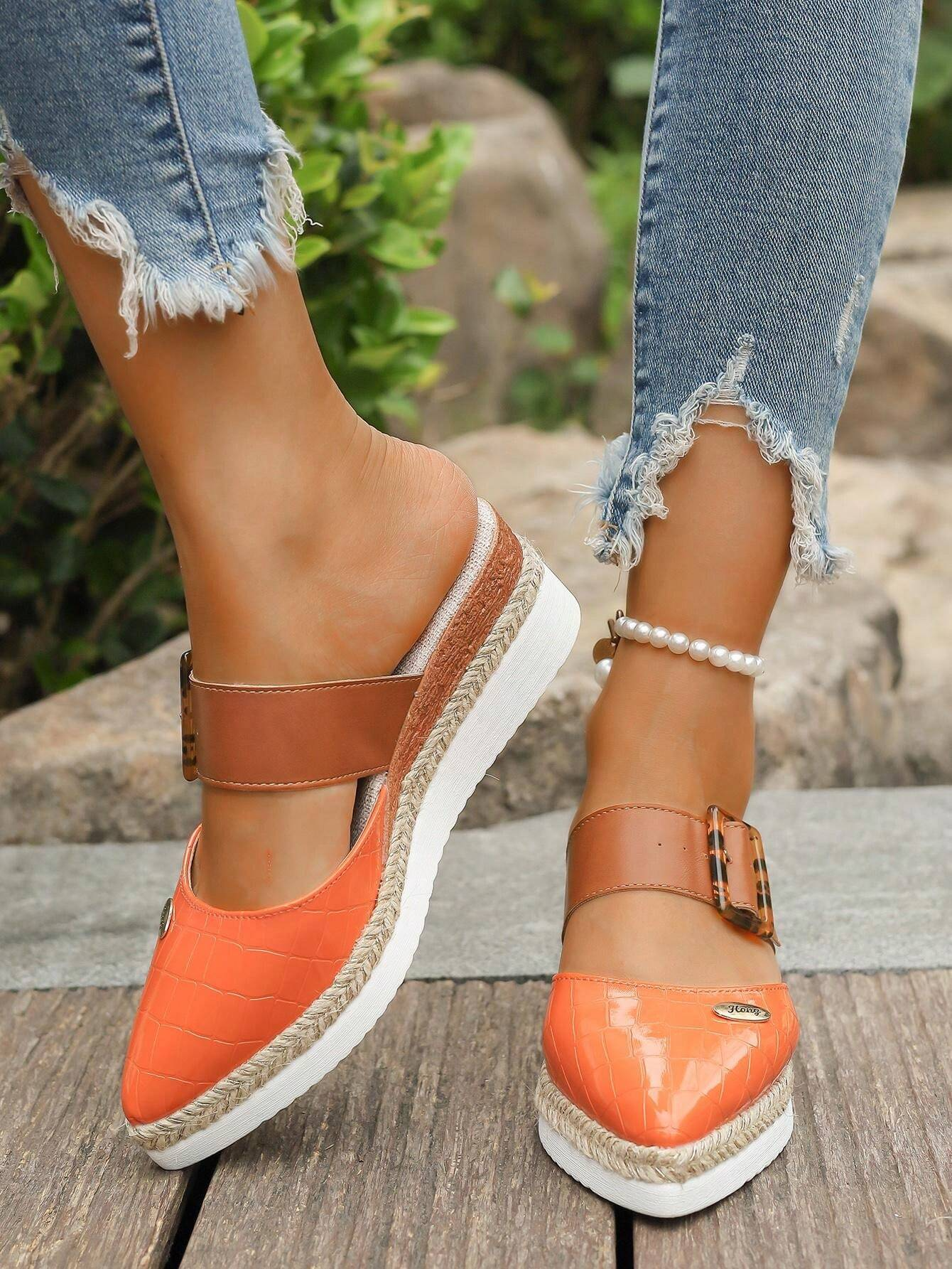 Natalie | Buckle Platform Mule