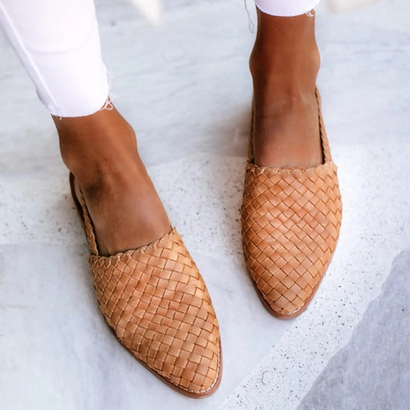 Fiona | Woven Slip-On Flats