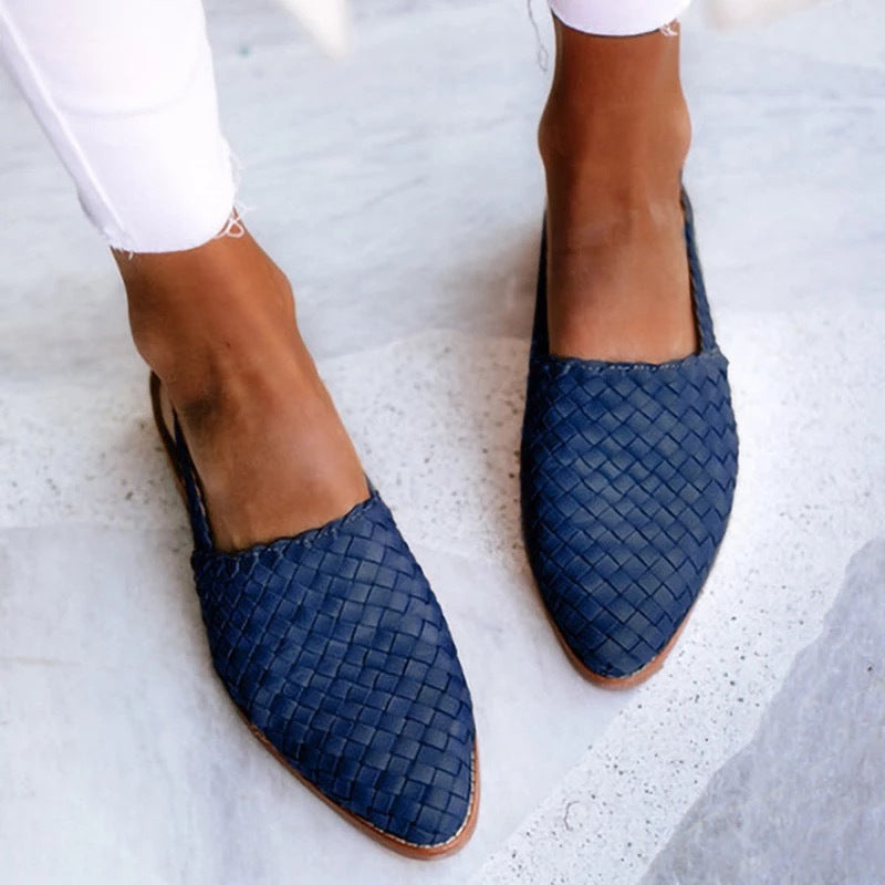 Fiona | Woven Slip-On Flats
