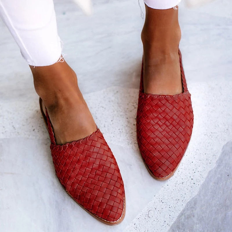 Fiona | Woven Slip-On Flats