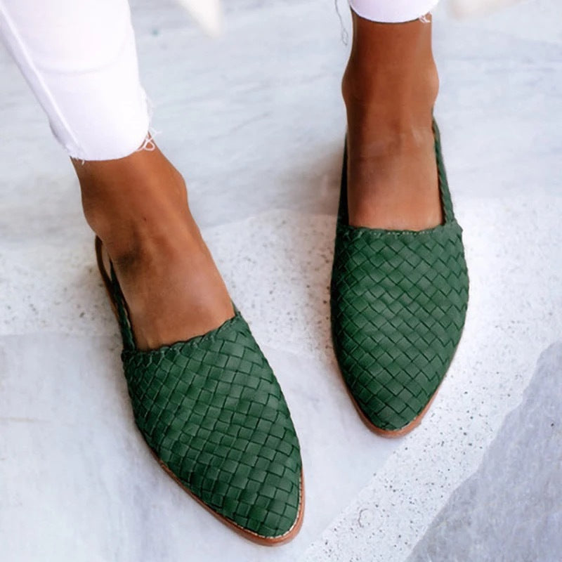 Fiona | Woven Slip-On Flats
