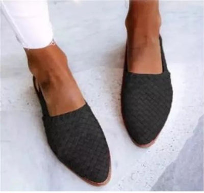 Fiona | Woven Slip-On Flats