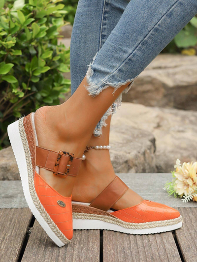 Natalie | Buckle Platform Mule