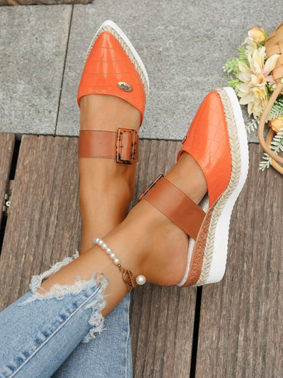 Natalie | Buckle Platform Mule
