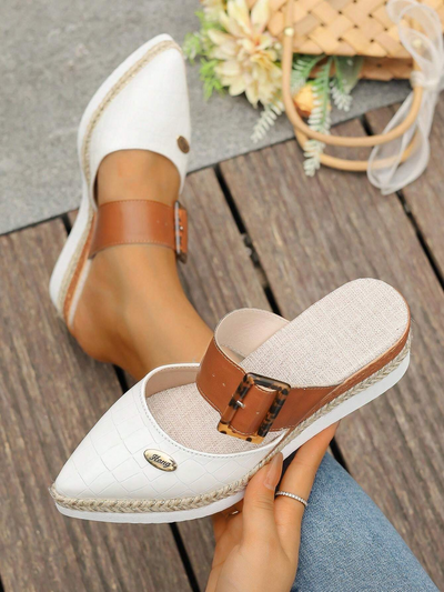 Natalie | Buckle Platform Mule