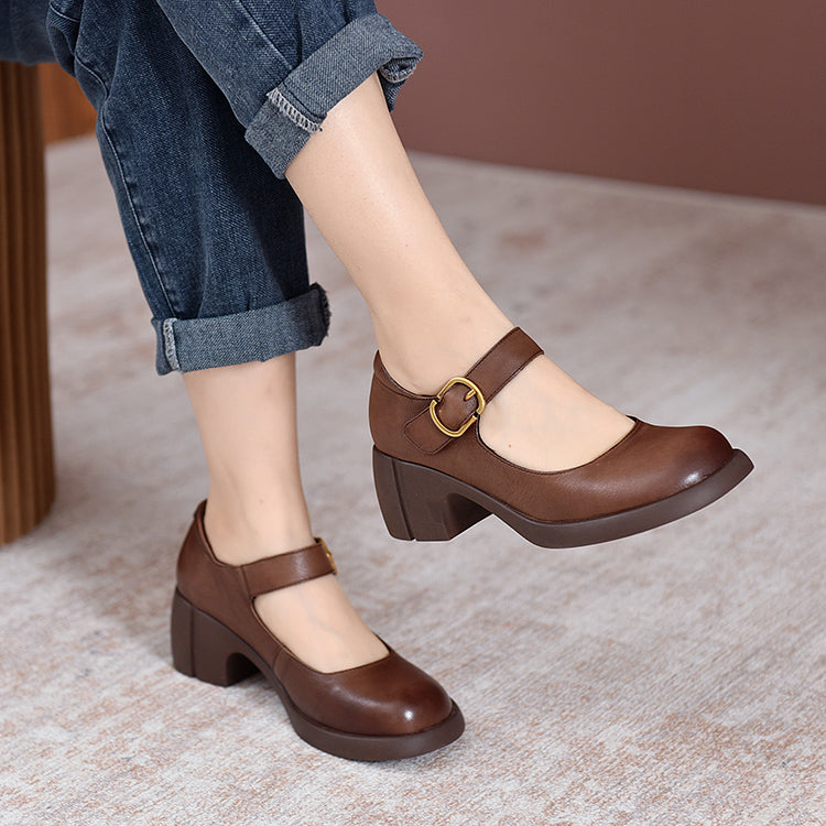 Tahlia | Chunky Mary Jane Heels