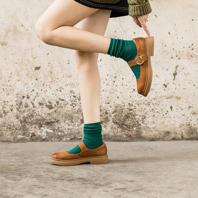 Alisha | Retro Mary Jane Flats