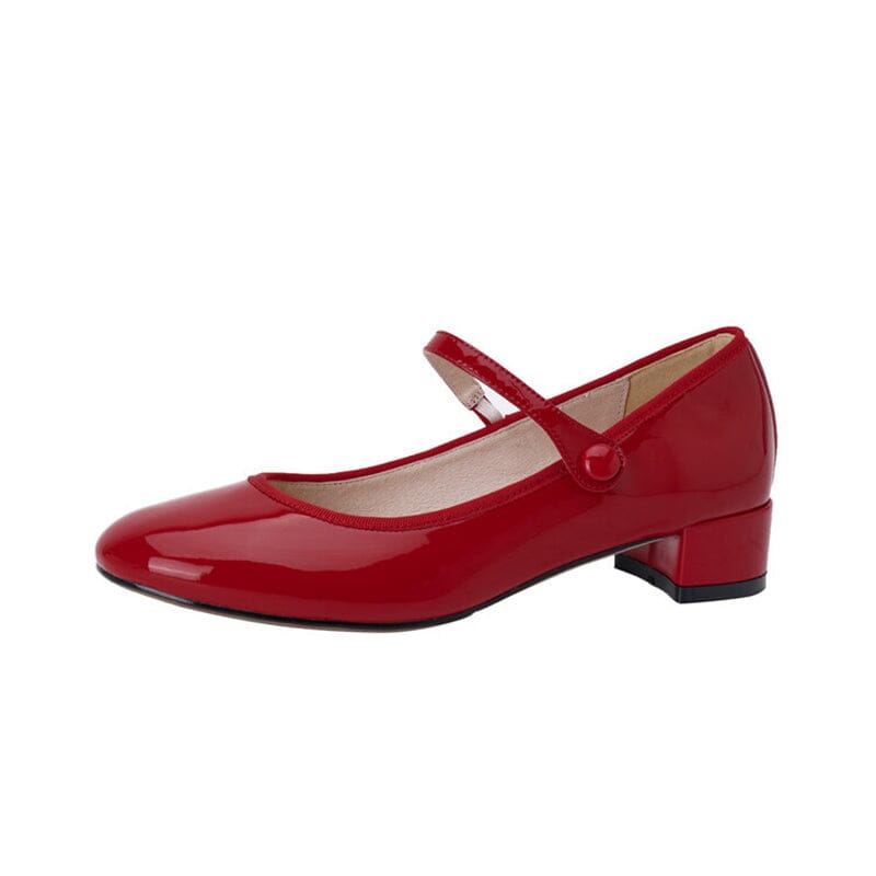Hannah | Classic Patent Mary Jane Heels
