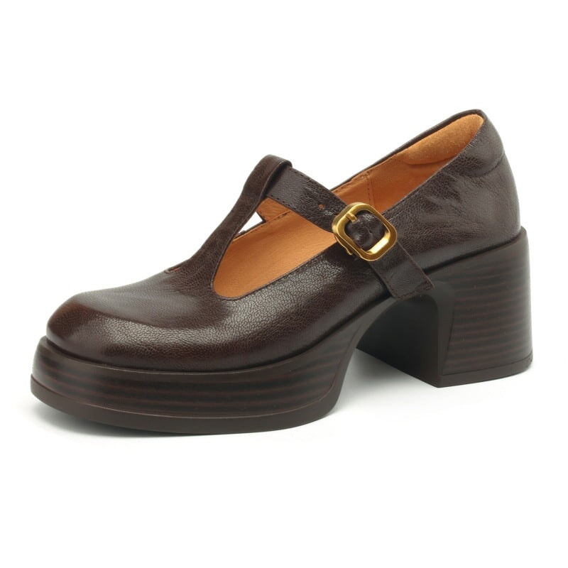 Maddison | Chunky T-Bar Mary Jane Heels