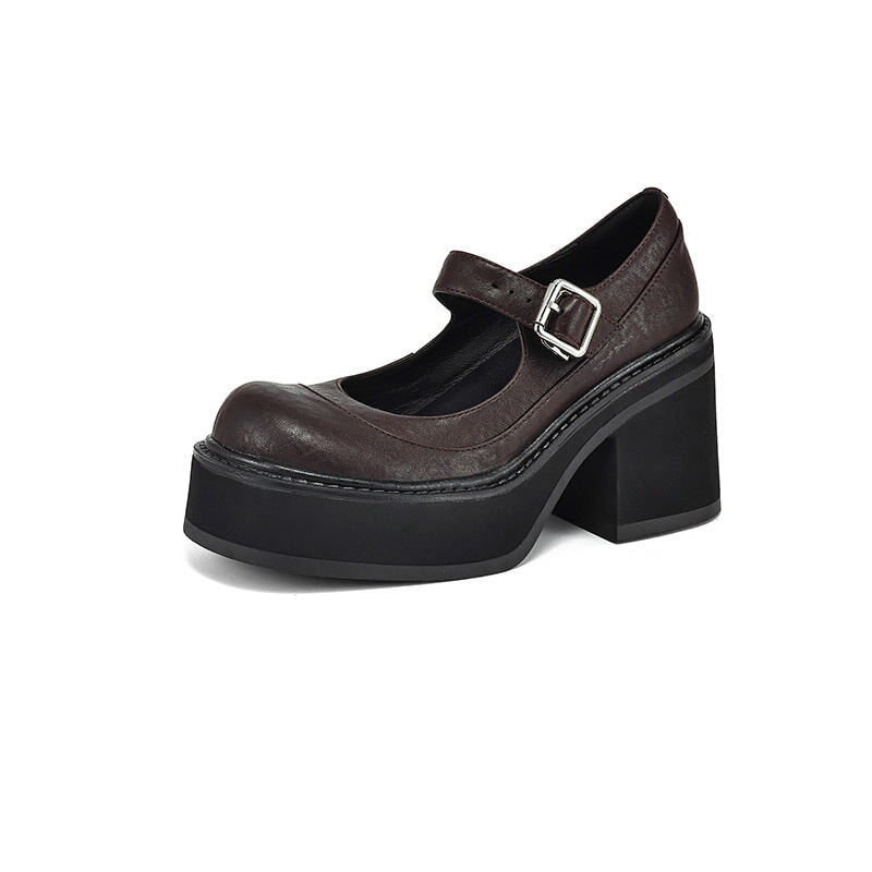 Abbey | Platform Mary Jane Heels