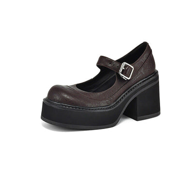 Abbey | Platform Mary Jane Heels