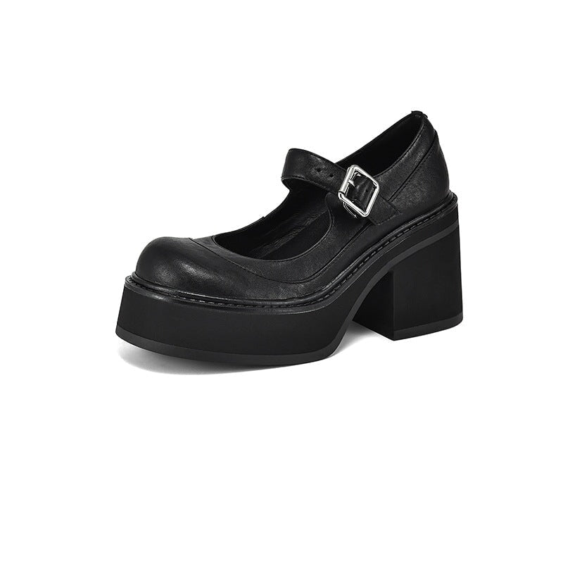 Abbey | Platform Mary Jane Heels