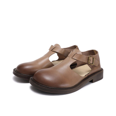Callie | Retro T-Bar Flats