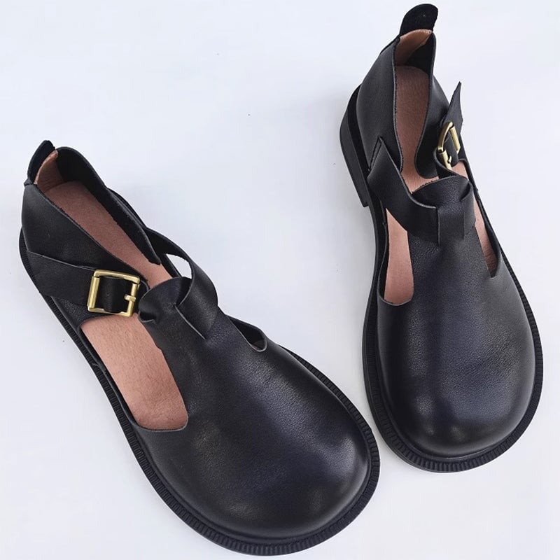Callie | Retro T-Bar Flats