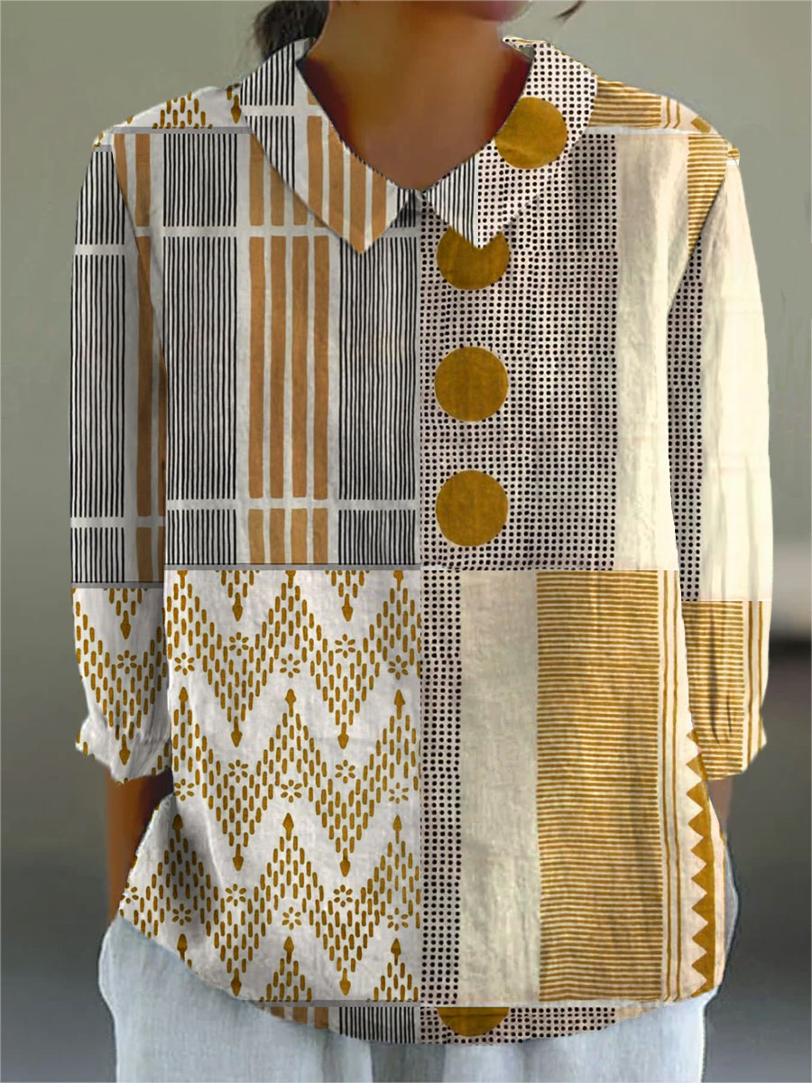 Julia | Geometric Print Blouse