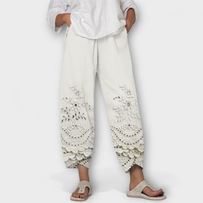 Amelie | Embroidered Lace Pants