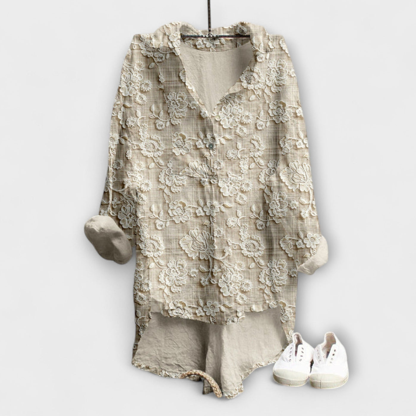 Aria | Lace Overlay Blouse
