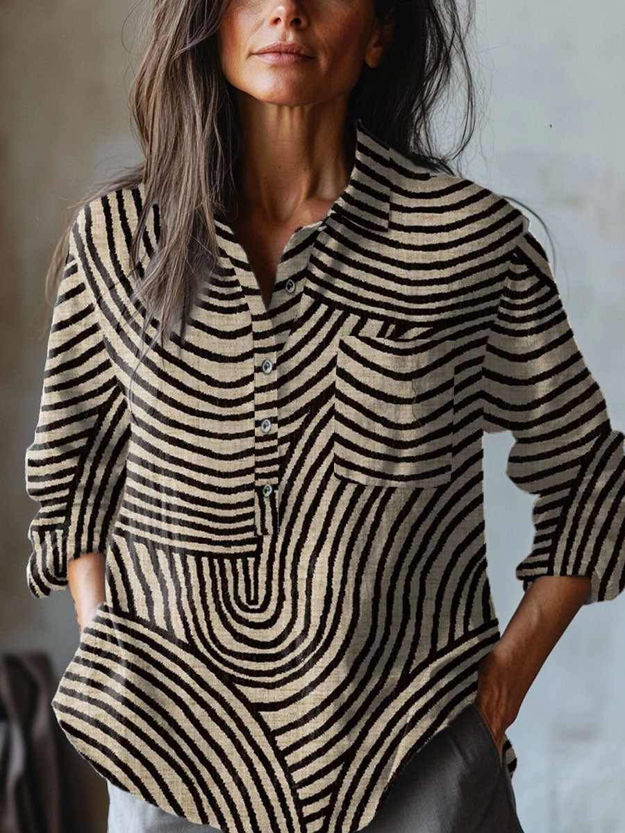 Selene | Hypnotic Lines Blouse