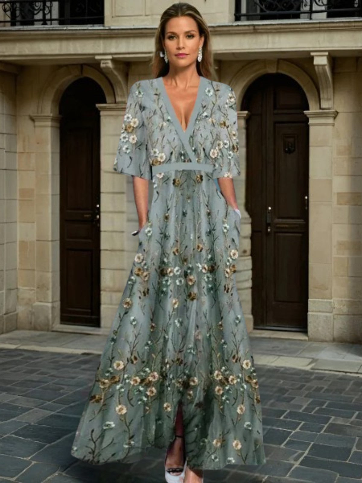 Haven | Embroidered Maxi Dress