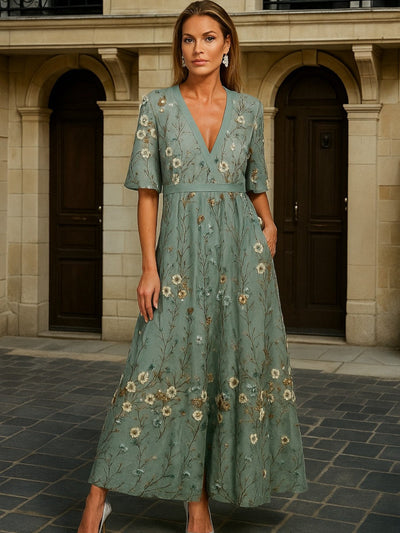 Haven | Embroidered Maxi Dress