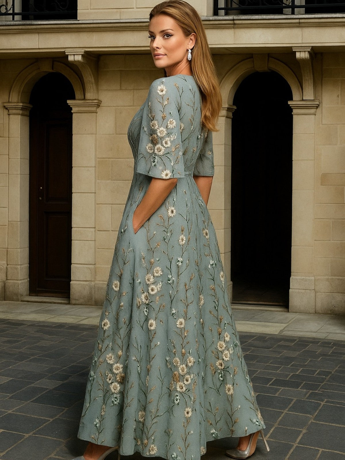 Haven | Embroidered Maxi Dress