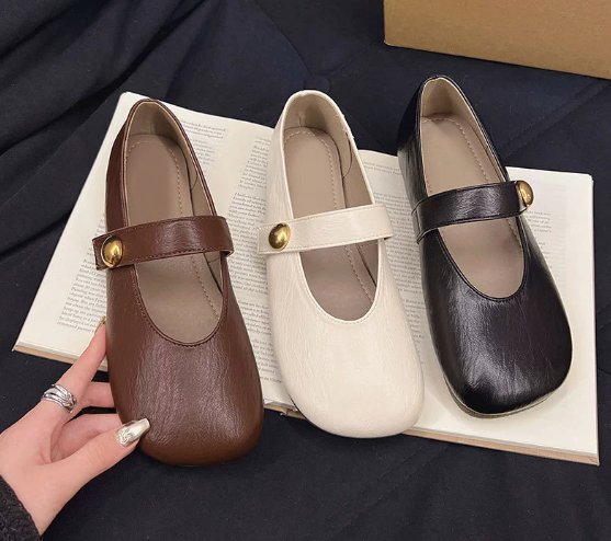 Ebony | Modern Mary Jane Flats