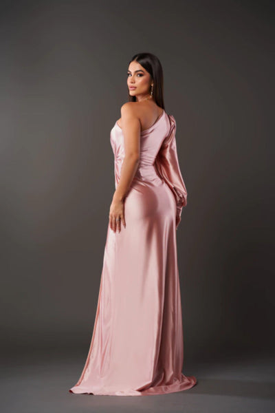 Olivia | Satin One-Shoulder Dress
