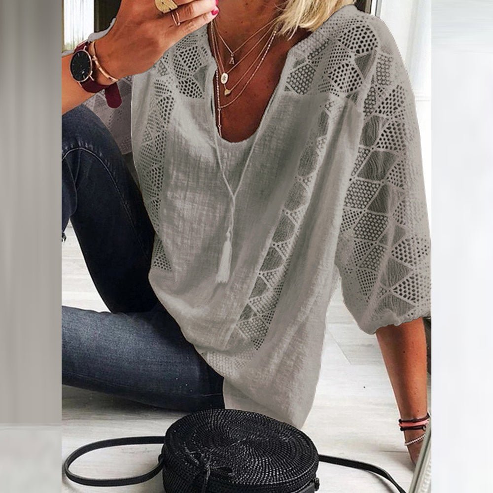 Bella | Crochet Detail Blouse