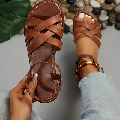 Laurel | Classic Cross Strap Sandal