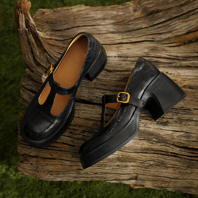 Maddison | Chunky T-Bar Mary Jane Heels