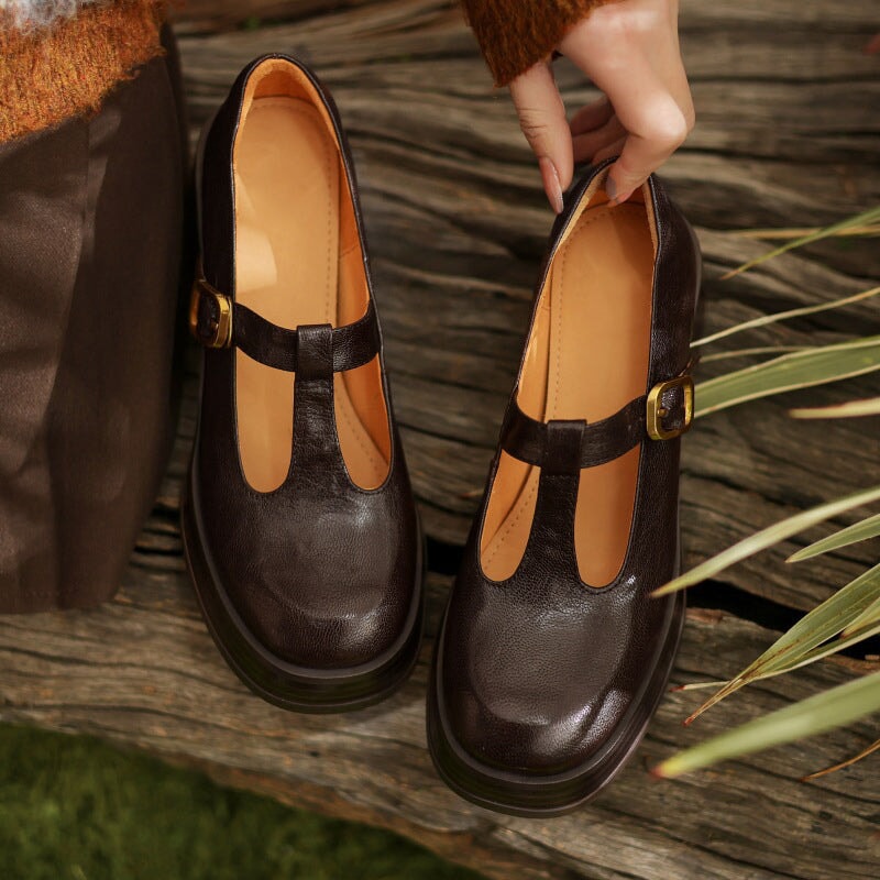 Maddison | Chunky T-Bar Mary Jane Heels