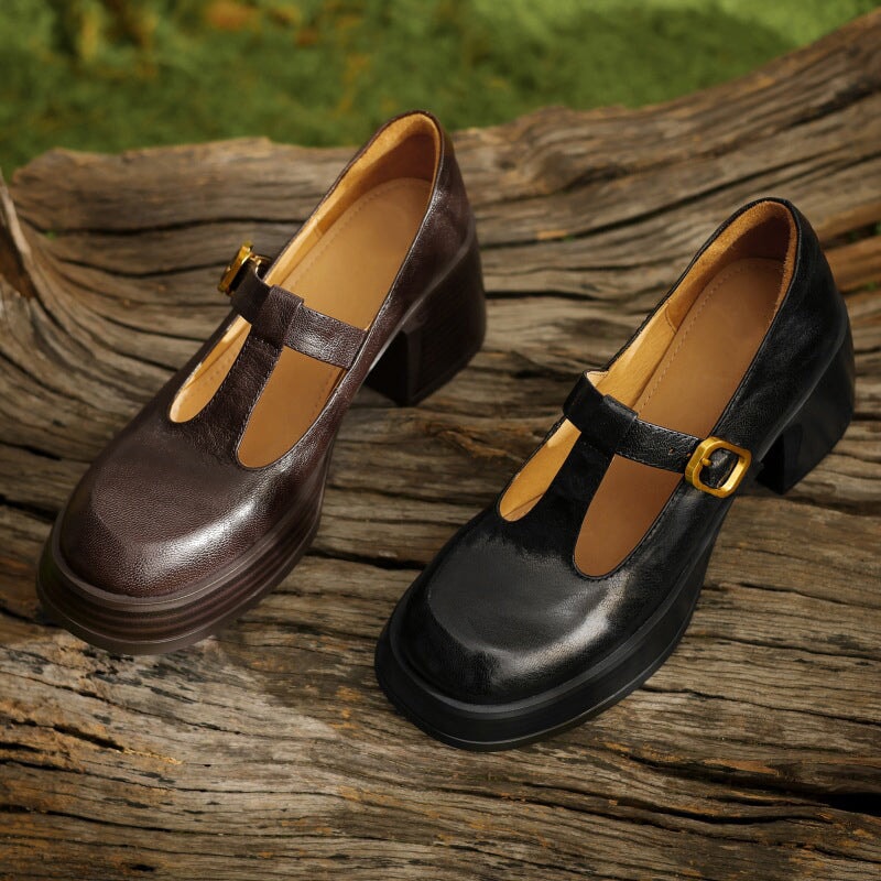Maddison | Chunky T-Bar Mary Jane Heels