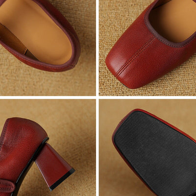 Holly | Square-Toe Mary Jane Heels