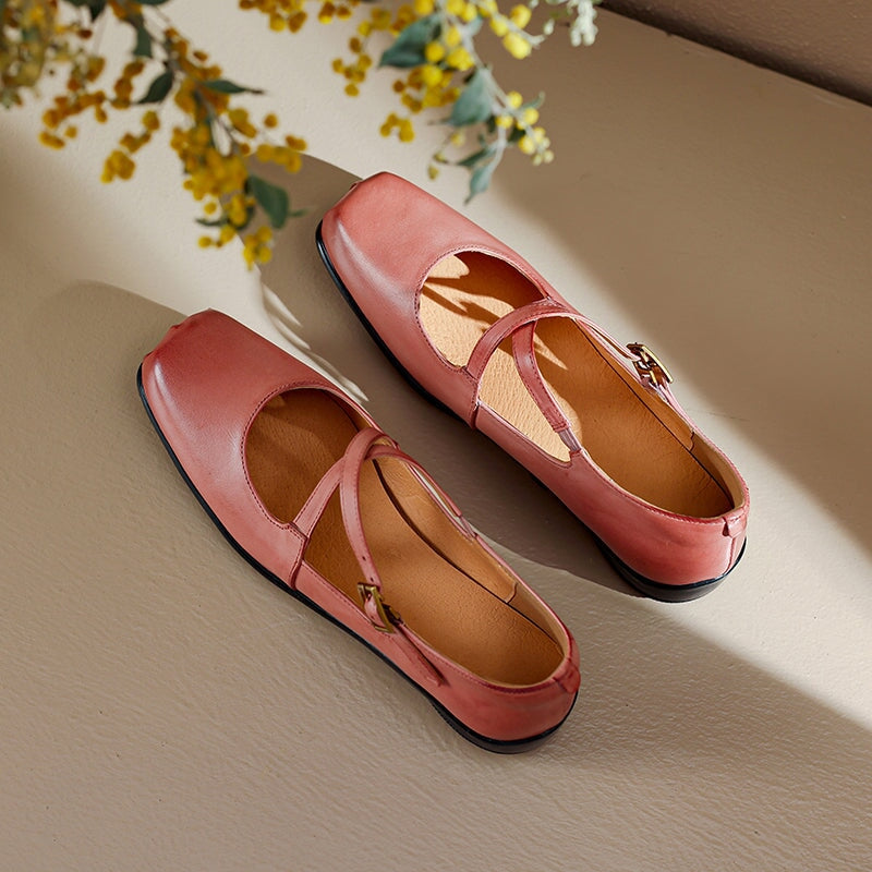 Lauren | Cross-Strap Mary Jane Flats