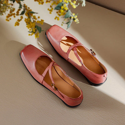 Lauren | Cross-Strap Mary Jane Flats