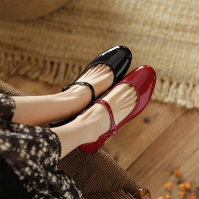 Hannah | Classic Patent Mary Jane Heels