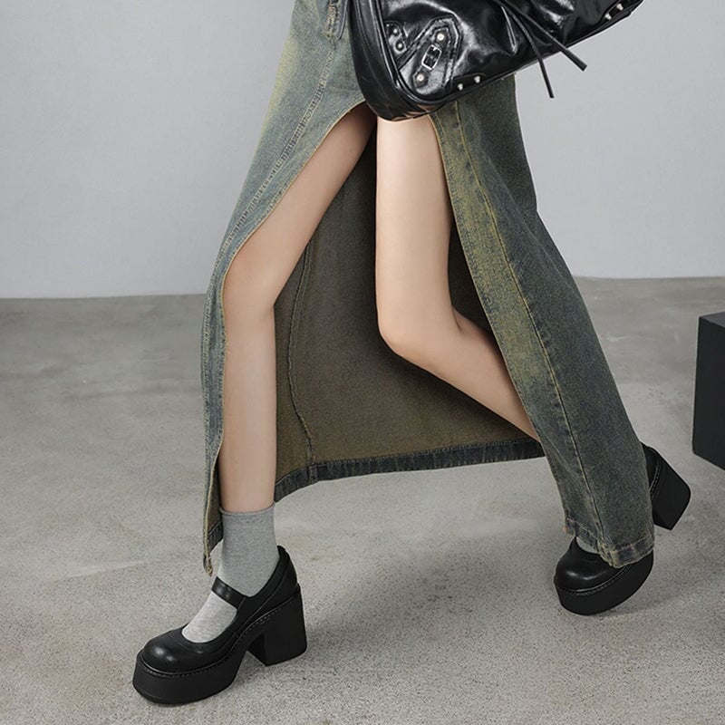 Abbey | Platform Mary Jane Heels