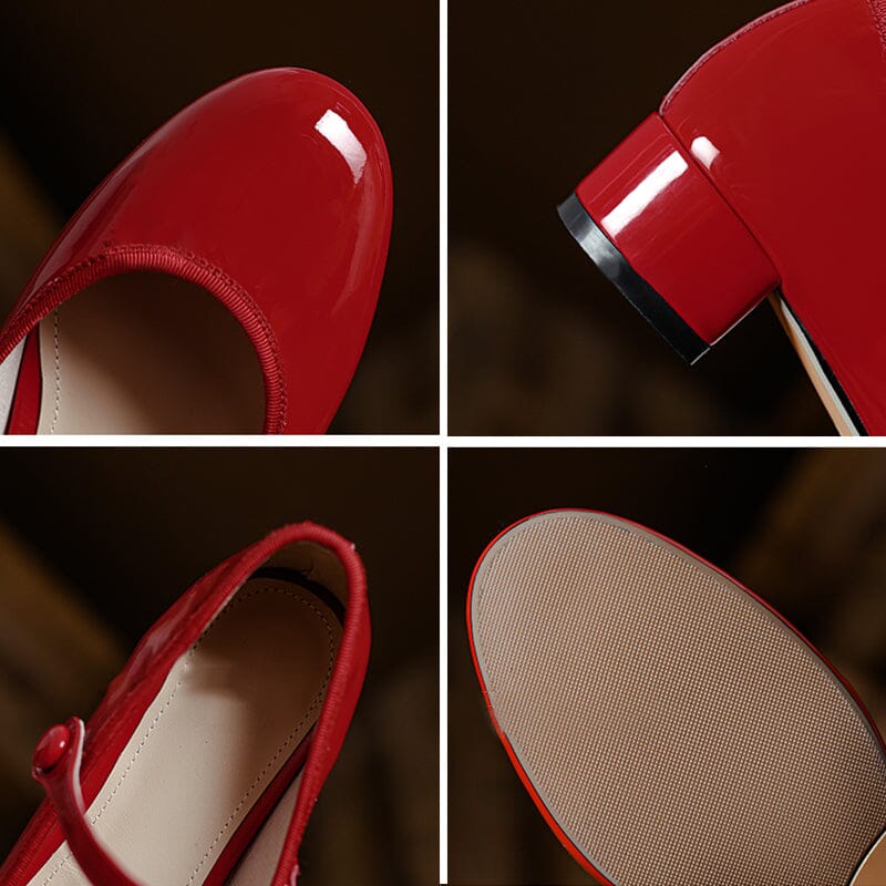 Hannah | Classic Patent Mary Jane Heels